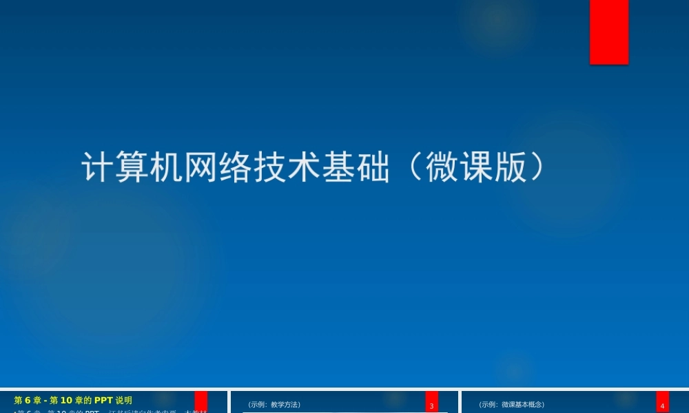 56644计算机网络基础 第6章-第10章的PPT说明
