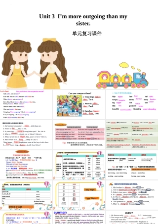 Unit 3 单元复习课件 2023-2024学年人教版英语八年级上册