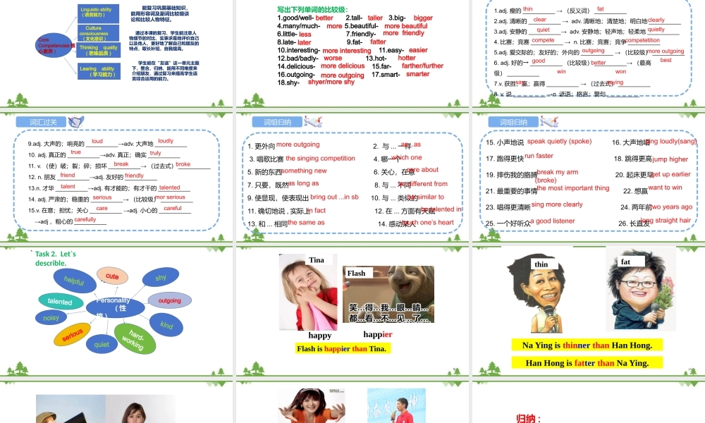 Unit 3 复习课件 2023-2024学年人教版英语八年级上册