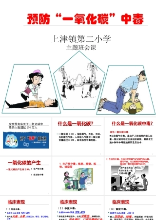预防“一氧化碳”中毒班会课
