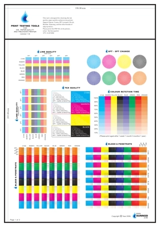标准打印测试色卡