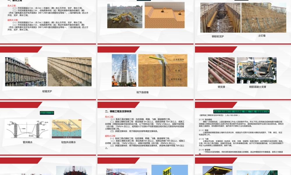 北京房建市政危大工程和超危大工程范围图例