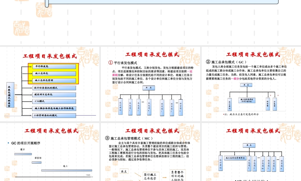 工程项目管理承发包模式