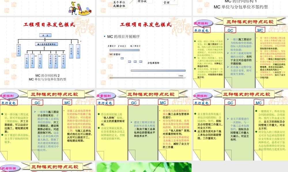 工程项目管理承发包模式