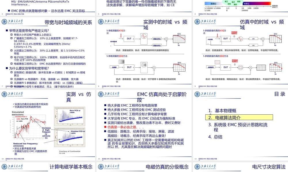 系统级EMC预设计理论与实践