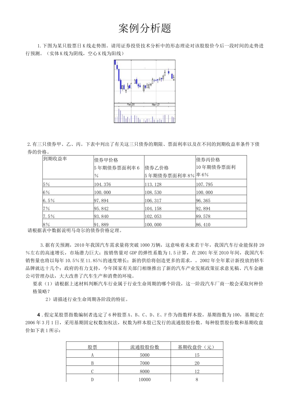 证券投资案例分析题及答案_第1页
