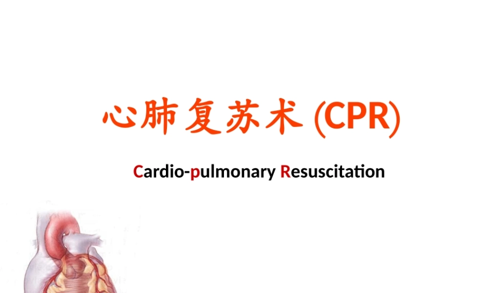 小学生心肺复苏培训PPT课件
