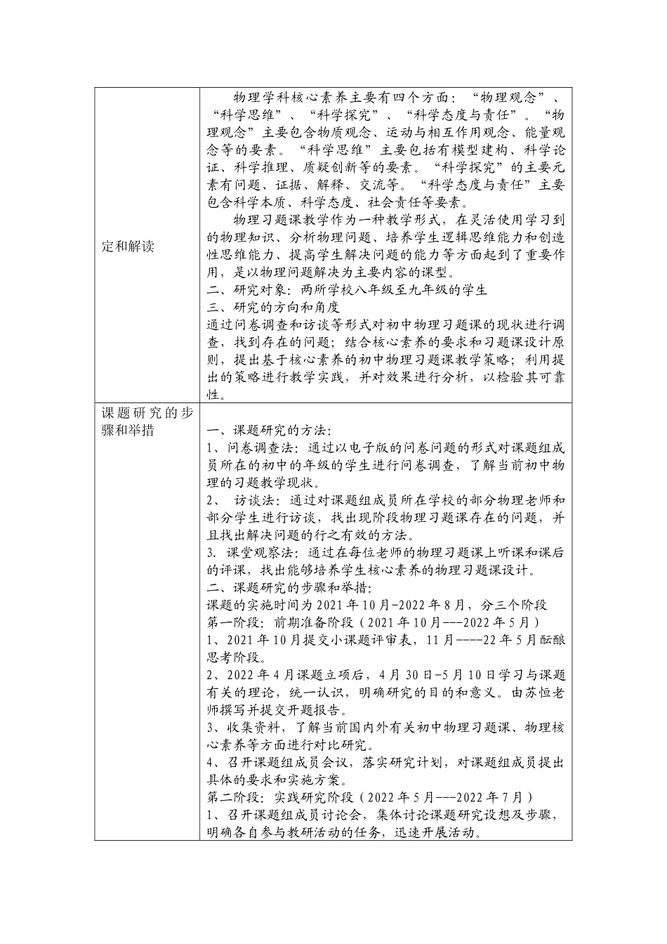 基础教育小课题研究实施方案（开题报告）_第2页