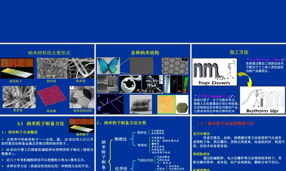 第三章-纳米材料的制备方法