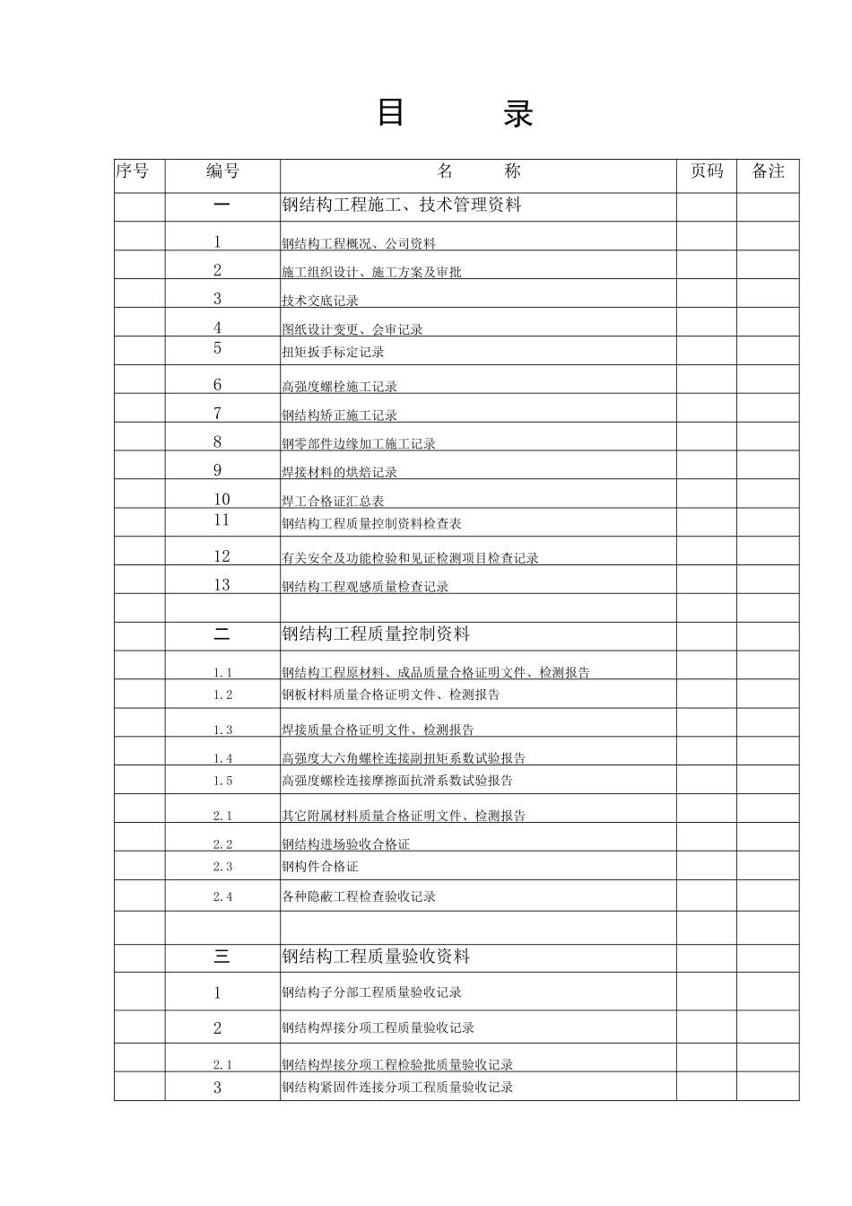 钢结构验收资料(全套)_第2页