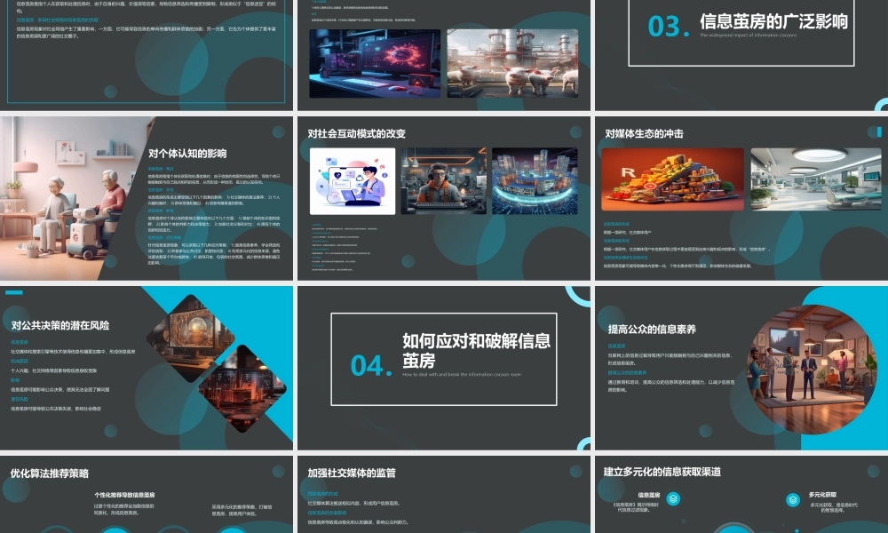 信息茧房课件模板