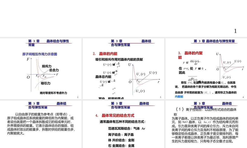 2013-固体物理-3.0-内聚能