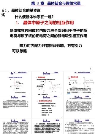 2013-固体物理-3.0-内聚能