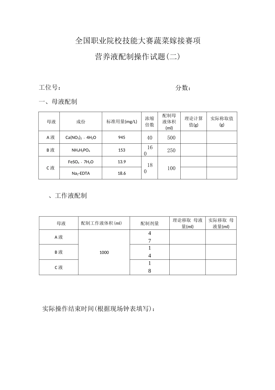 2021年全国职业院校技能大赛蔬菜嫁接赛项试题,含答案解析_第2页