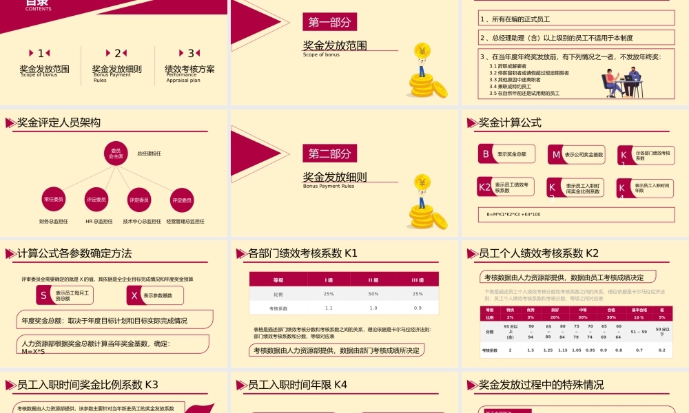 年终奖金分配作业方案