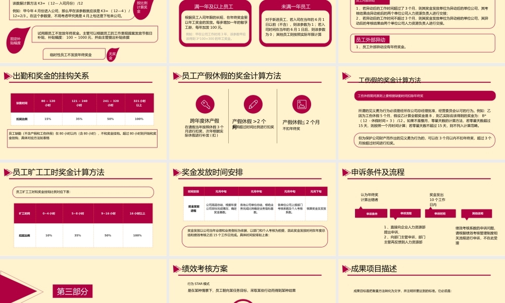 年终奖金分配作业方案
