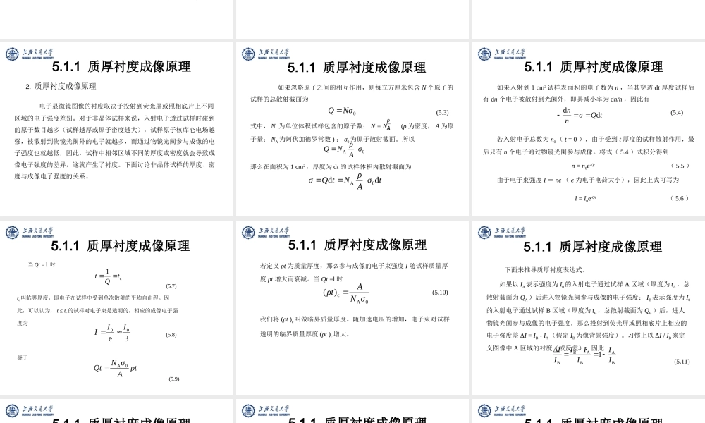 第五章-电子衍射衬度成像