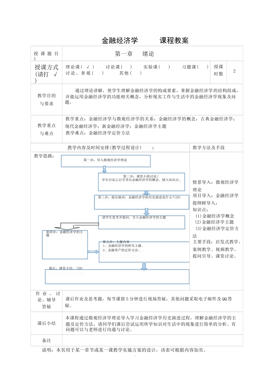 金融经济学教案_第1页