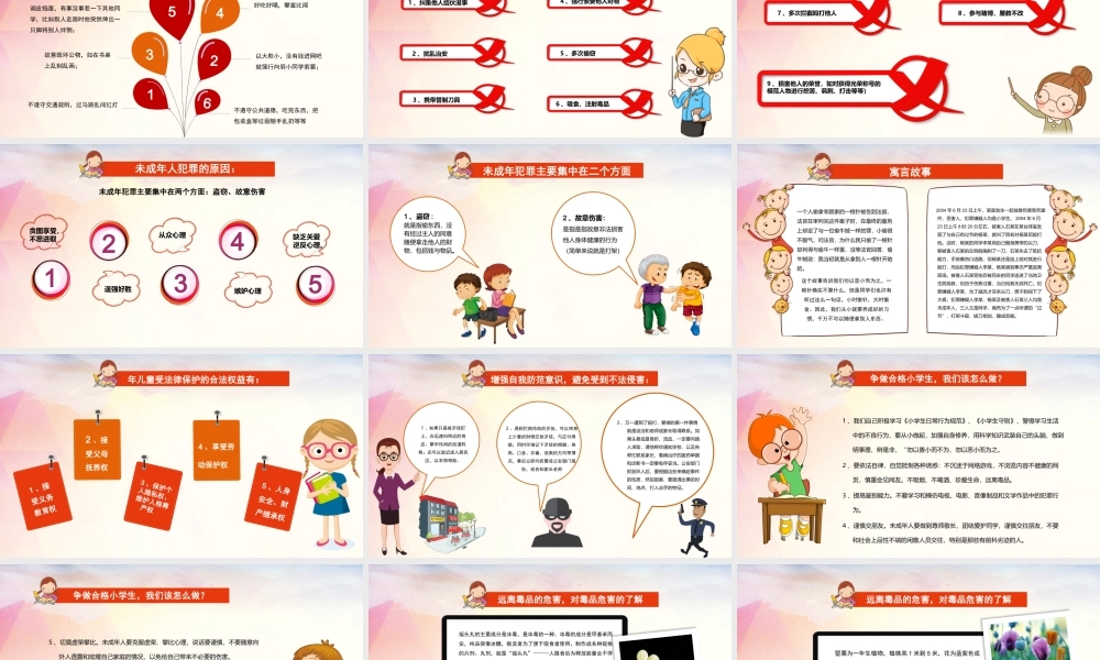 小学生未成年人法制教育宣传课件