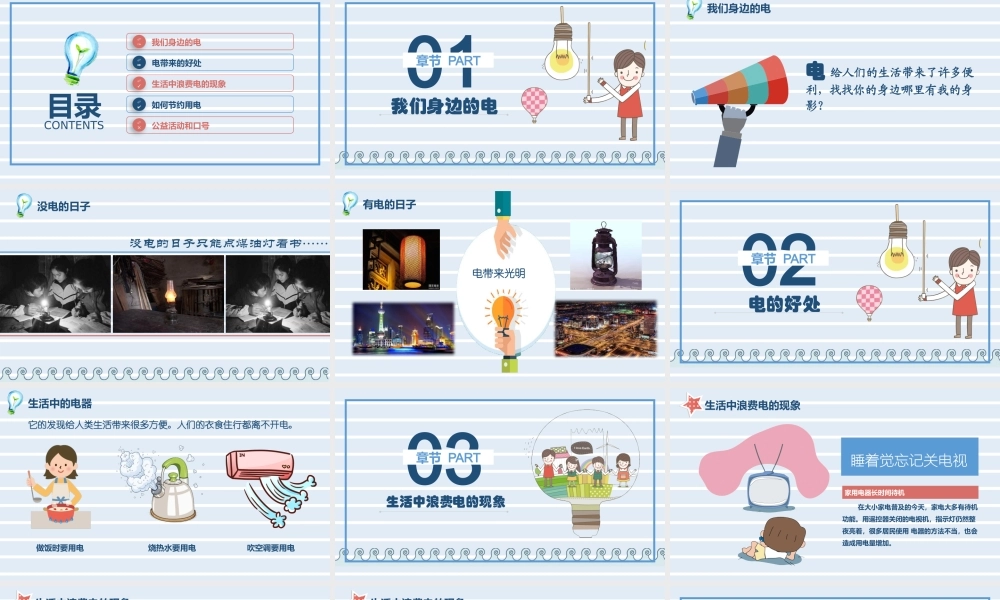 节约用电，从我做起--小学生主题班会