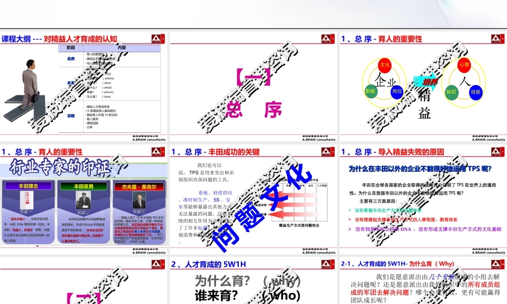 精益人才育成概论