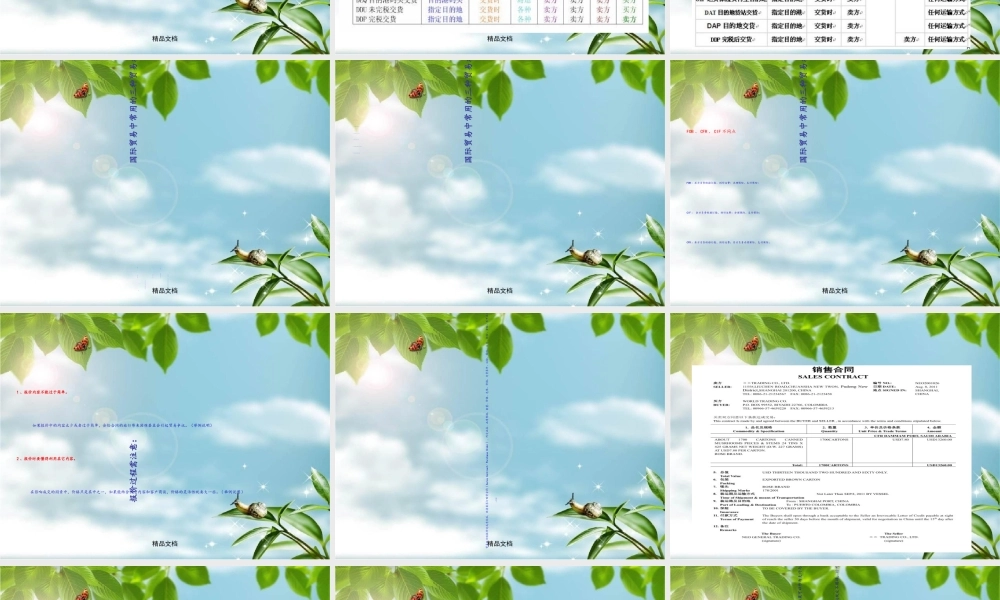 《国际贸易出口流程》PPT课件
