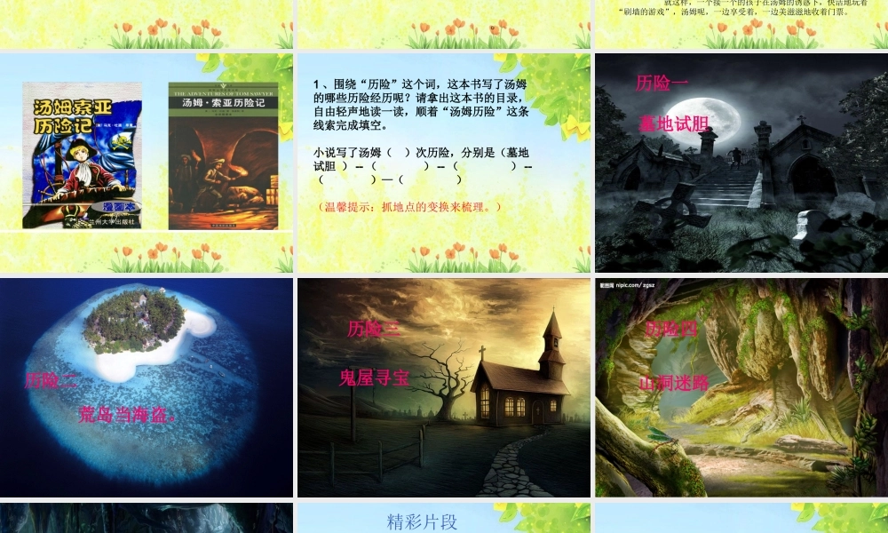 《汤姆索亚历险记》阅读导读课件