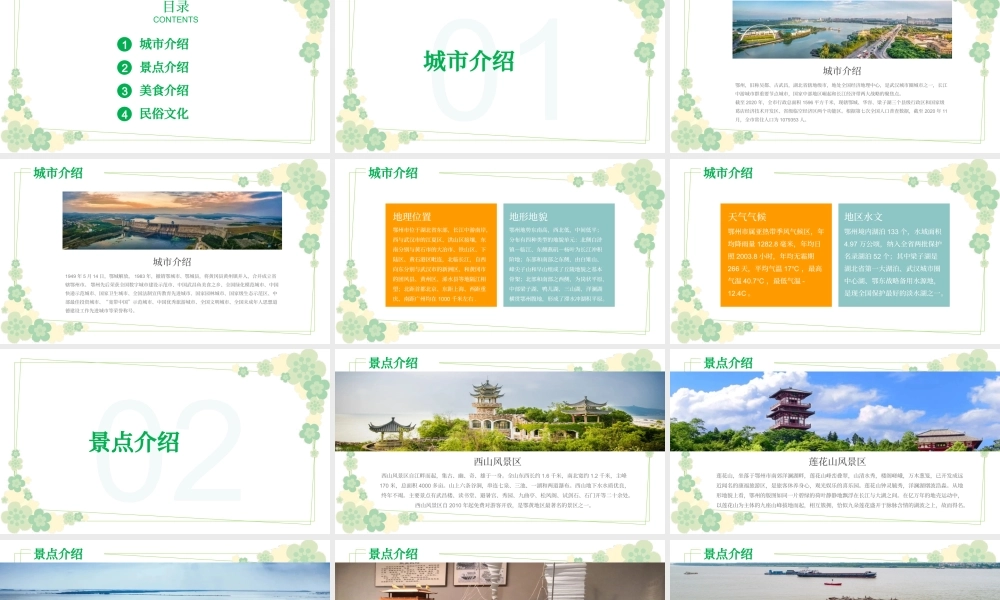 湖北鄂州家乡城市文化介绍宣传