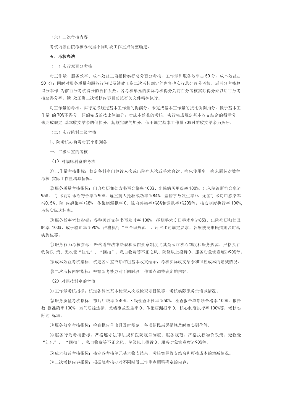 医院绩效考核与薪酬方案_第2页