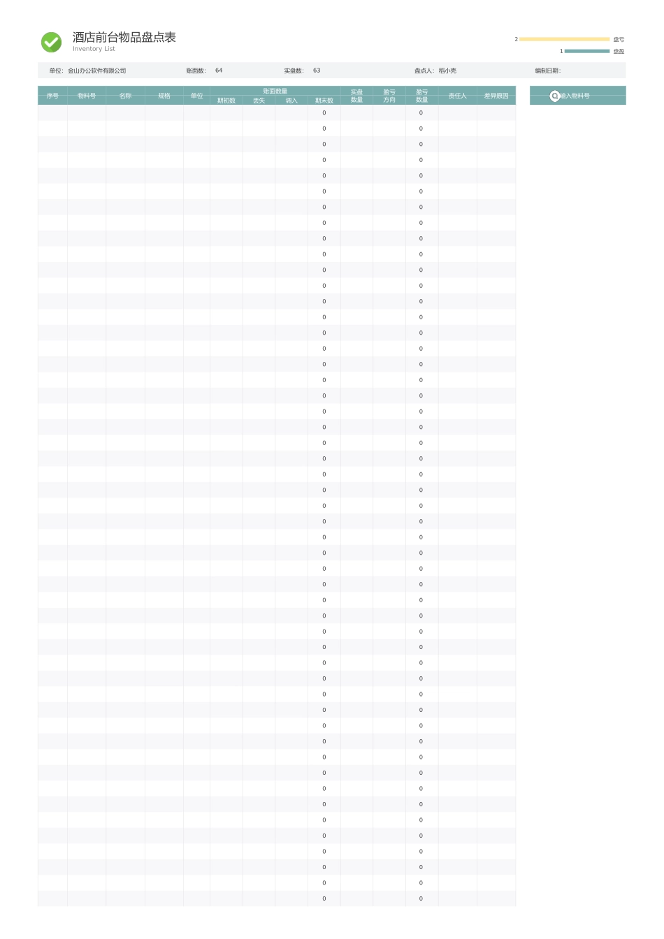 酒店前台物品盘点表_第3页