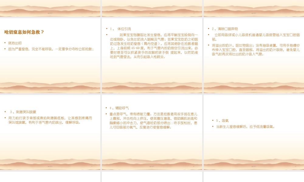 新生儿呛奶的处理【新生儿科】--课件