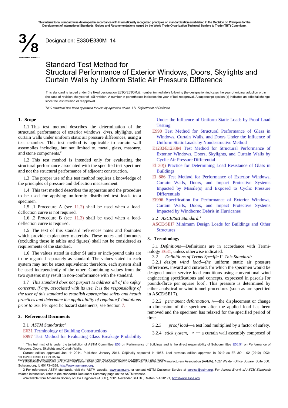 （正版） ASTM E330-14原版完整文件_第1页