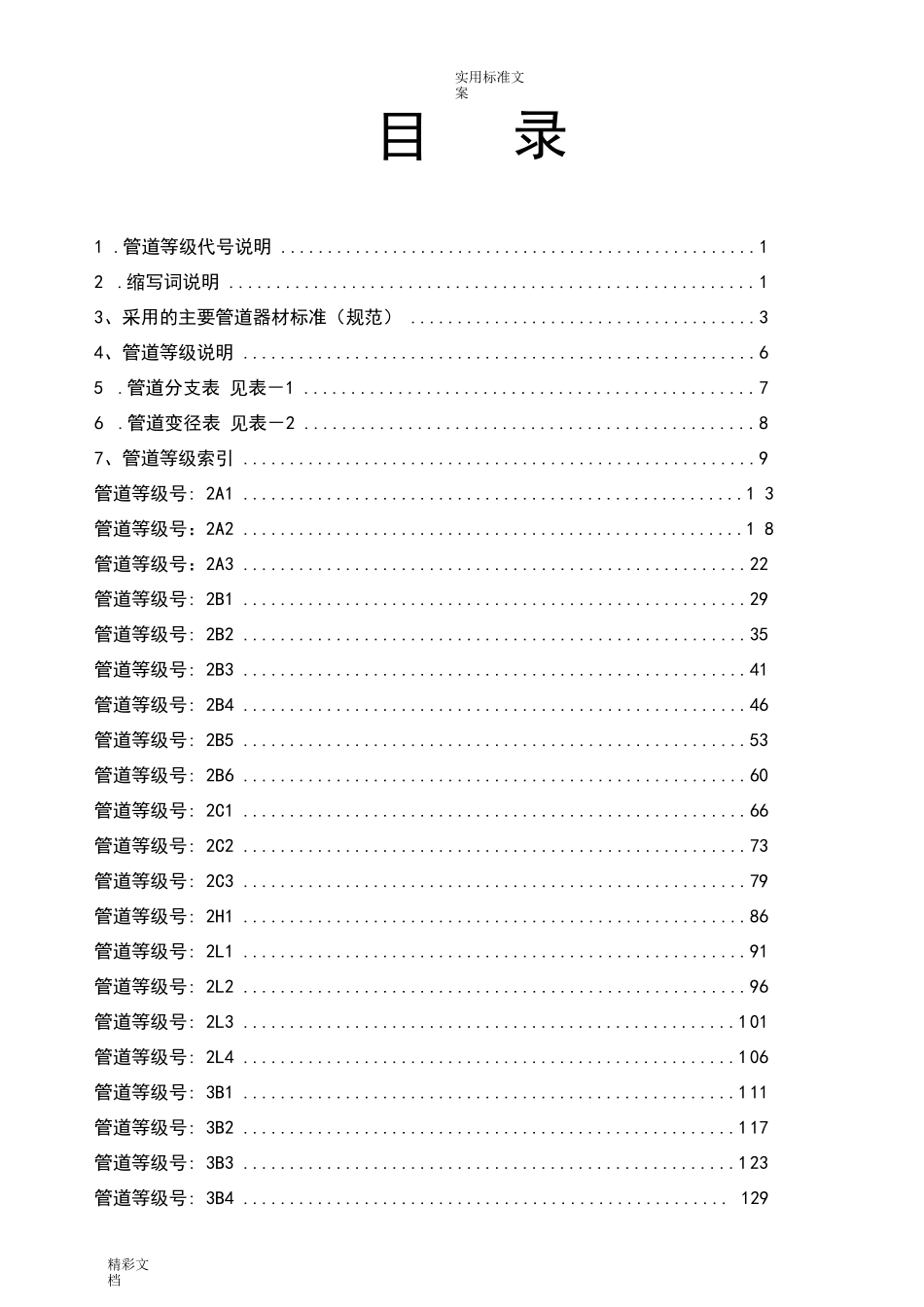 压力管道材料等级表_第1页