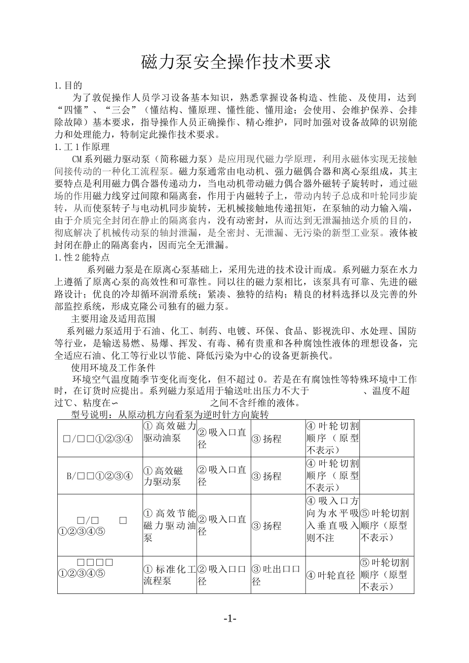 磁力泵安全操作检维修技术要求_第1页