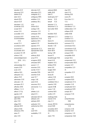 星火六级高频2000词