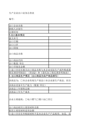 外购商品调查明细表