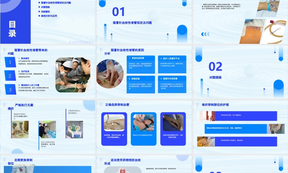 降低留置针血栓性堵管的对策措施及风险管控ppt课件