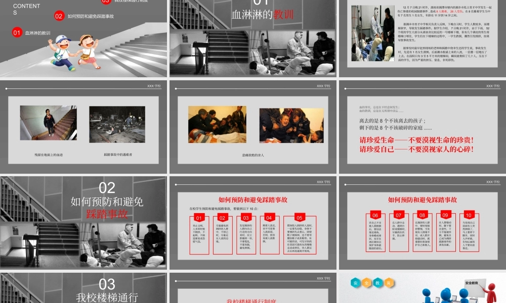 预防校园踩踏事件主题班会课件