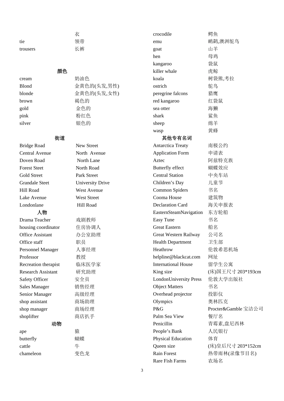 雅思听力高频词汇_第3页