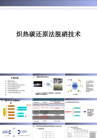 炽热碳还原法脱硝技术