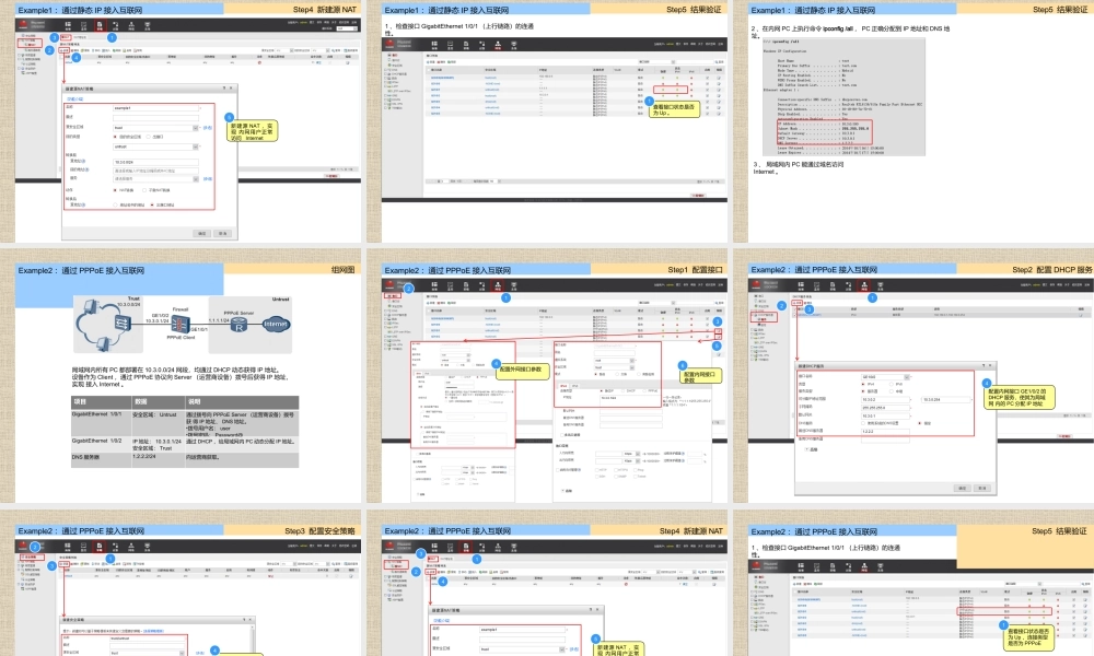 华为防火墙-USG6000-全图化Web典型配置案例(V4.0)