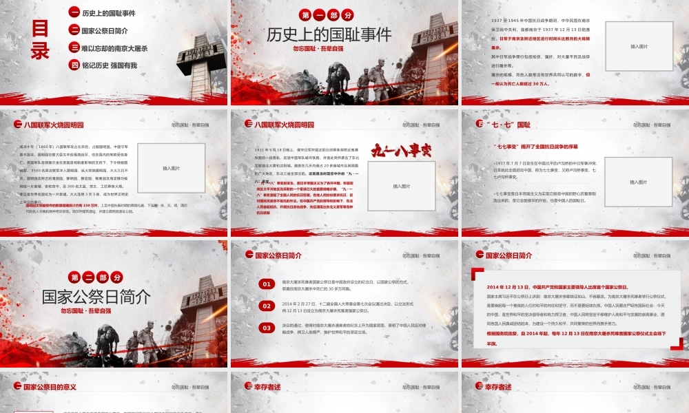 国家公祭日模板