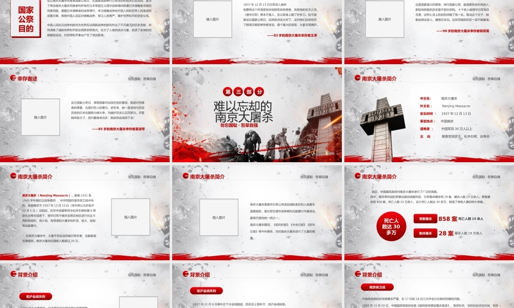 国家公祭日模板