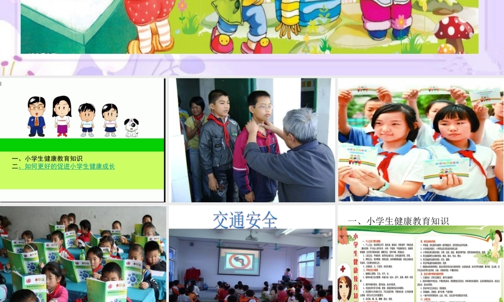 《小学生健康教育》课件