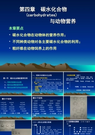 第四章 碳水化合物与动物营养