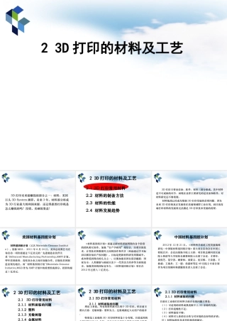 第2篇-3D打印的材料及工艺