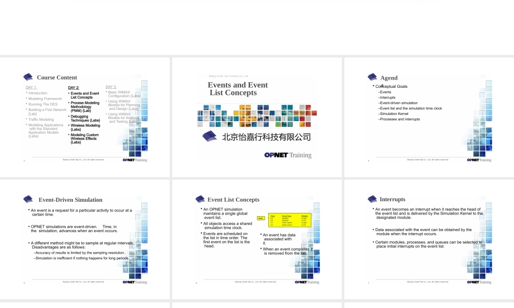 opnet讲座 Modeler_Day2 原版完整课件