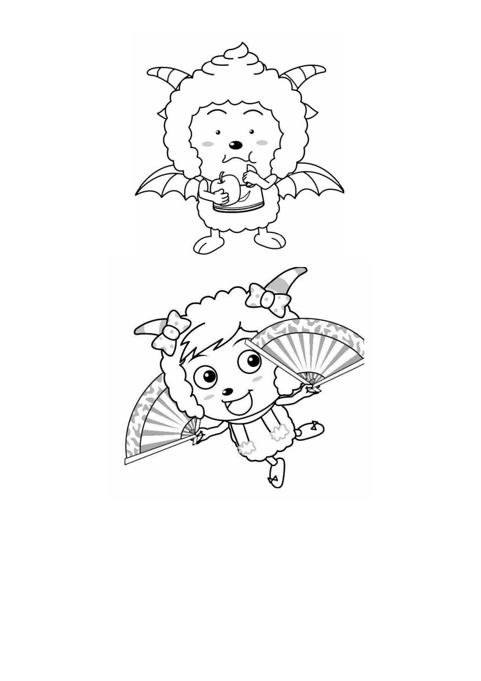 儿童填色画大全(A4共63张)完整_第2页