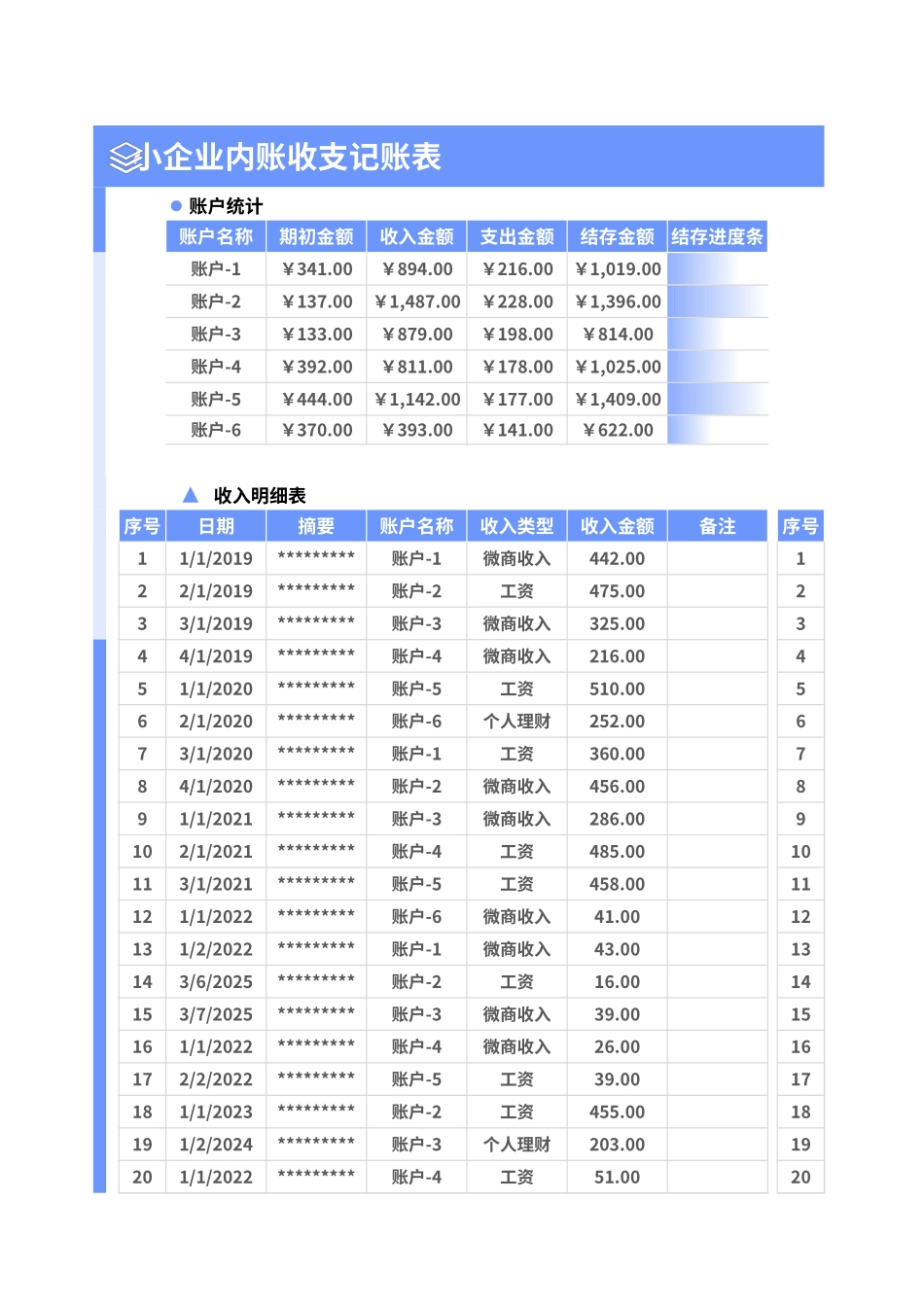 小企业内账收支记账表_第1页
