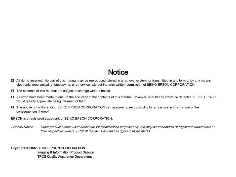 爱普生LQ630_630K_630S_635K针式打印机维修手册（英文原版）_第2页